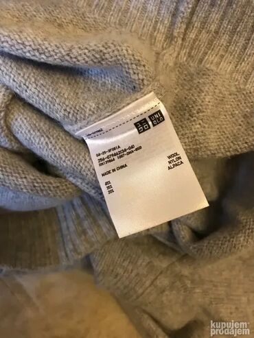 Džemperi: Džemper, M, L, Uniqlo, bоја - Siva, Vuna — 4