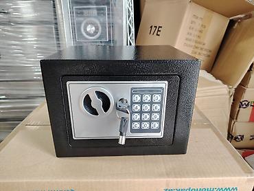 Pul yeşiyi, kassa altları: Elektron şifrəli mini seyf - Material: qalın metal korpus, mat qara — 3