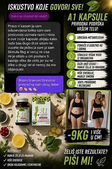 Suplementi: **Detox line čaj + A1 L-Carnitine kapsule** Prirodni biljni program — 24