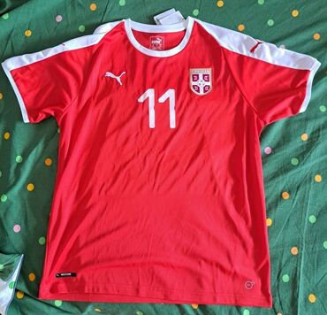 xl majice: Fudbalski Sportski Dres Puma Kolarov 11 Novo Crveno Belo XL Prodajem