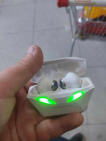 Audio: İşlənmiş Simsiz (Bluetooth) Qulaqcıqlar, Borofone, rəng - Ağ — 1
