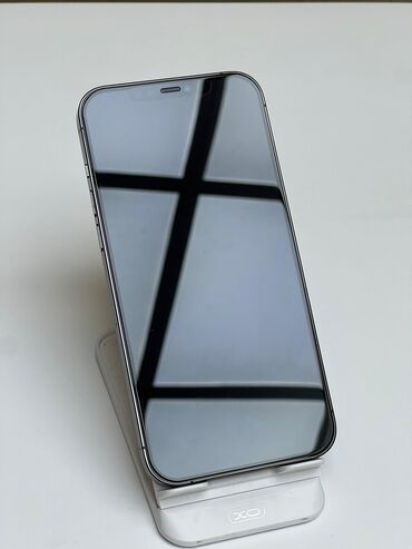 Apple iPhone: IPhone 12 Pro Max, Б/у, 256 ГБ, Черный, Зарядное устройство, Чехол, Кабель, В рассрочку, 100 %