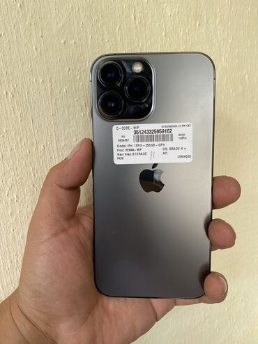 мощный телефон: IPhone 13 Pro Max, 256 ГБ, Черный, Чехол, 100 %