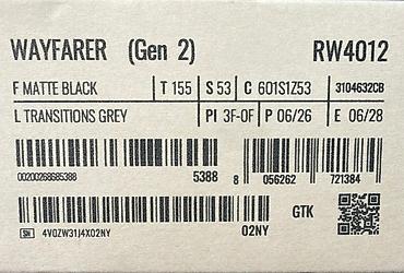 Digər auditexnika: Ray-Ban Meta Wayfarer Gen 2 RW4012. Matte Black çərçivə, Transitions — 1