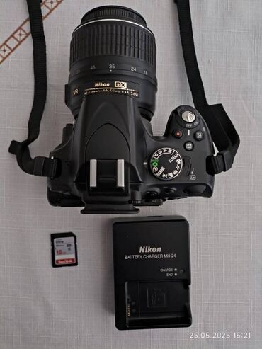 фотоаппарат canon d500: Nikon D5100 DSLR fotoaparat (28-55mm lens, batareya, 16GB yaddaş kartı