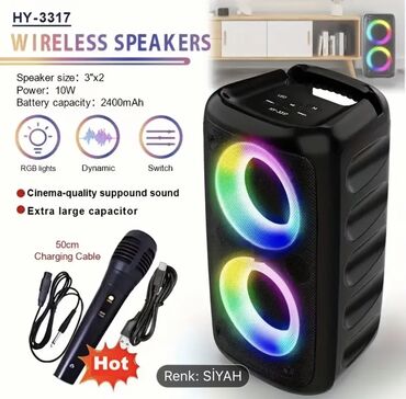 Mikrofonlar: Yeni Speakercraft Kolonka, Növ - Bluetooth, rəng - Qara