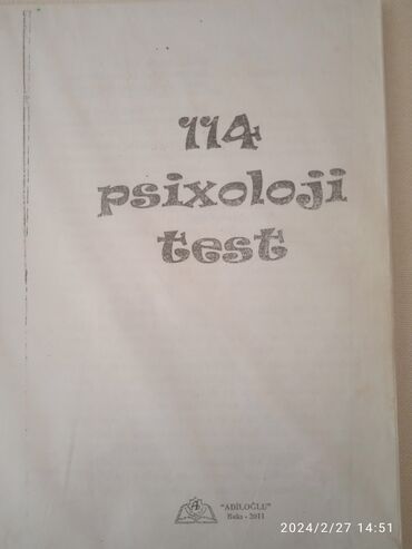 təbiət kitabı: İşləyən psixoloqlar üçün əvəzsiz kitab. 5 AZN