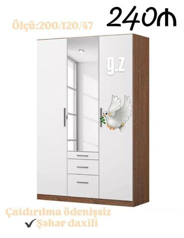 Dolablar: 3 qaplı dolab yeni