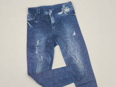 spodenki jeansowe z haftem: Spodnie jeansowe, 3-4 lat, 98/104, stan - Zadowalający