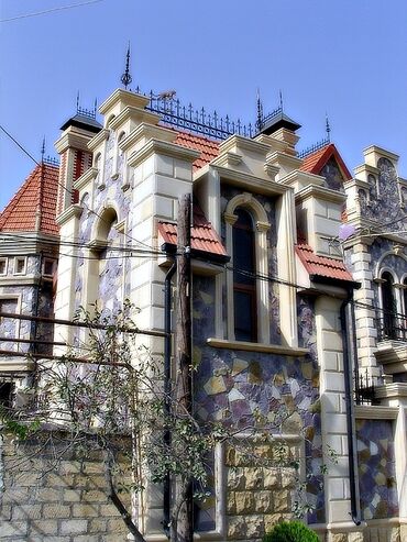 Fasad işləri: Shalale,cay,gol,ere dosheme,xasarlara ve evin fasadina tebii ve tokme — 8