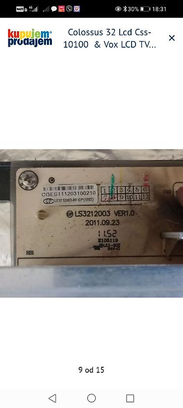 Aksesoari za TV i video: Delovi za LCD televizore – Colossus 32" CSS-10100 i Vox LCD TV 3211 — 10