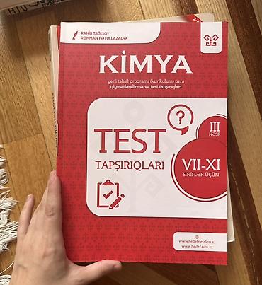 kimya hedef: Məhsul: “Kimya – Test Tapşırıqları” (VII–XI siniflər üçün), III nəşr — 1