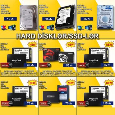 88 00: Hard Disklər / SSD-lər 🚚Metrolara və ünvana çatdırılma var