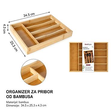 KMT 2407342-A Organizer za pribor od bambusa za fioke – idealan za