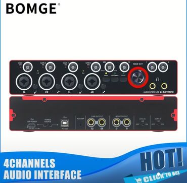 Səs kartları: USB Audio İnterfeys – 24-bit/192 kHz Yeni başlayanlar üçün 4 Kanallı — 6