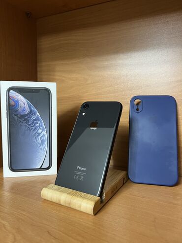 первый айфон: IPhone Xr, Черный, Защитное стекло, Чехол, Коробка