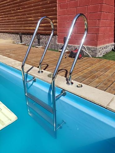 Лестницы для бассейнов: Нержавеющие лестницы для бассейнов - Материал: полированная — 4