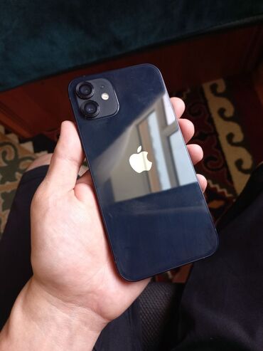 4к мониторы: IPhone 12, Колдонулган, 64 ГБ, Midnight, Коргоочу айнек, 77 %