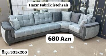 Masa və oturacaq dəstləri: Künc divan, Yeni, Açılan, Bazalı, Parça, Şəhərdaxili pulsuz çatdırılma