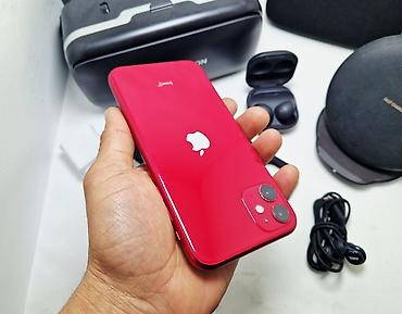 Apple iPhone: IPhone 11, Б/у, 64 ГБ, Красный, Наушники, 91 % — 4