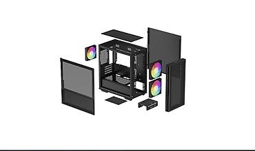 Korpuslar: DeepCool CH360 PC korpusu – mesh ön panel və şüşə yan panel ilə, RGB — 15