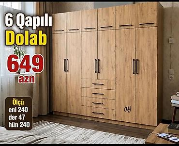 Ev üçün mebel: 6 qapılı paltar dolabı – 649 AZN - Material və rəng: Oduncaq — 1