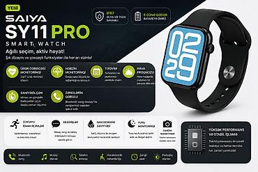 smart wach: Smart saat SY11 Pro Black Brend: Saiya Model: SY11 Pro Black — 1