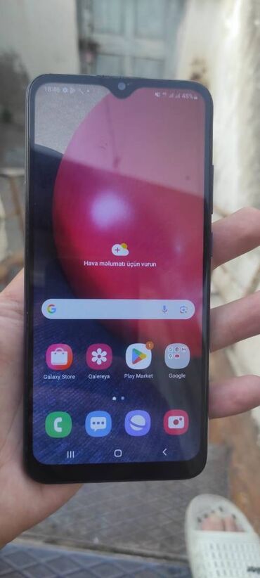 Samsung: Samsung Galaxy A02 S, 32 GB, rəng - Göy, İki sim kartlı