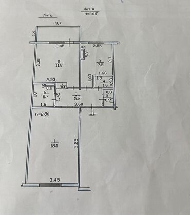 Продажа квартир: 2 комнаты, 52 м², 105 серия, 2 этаж, Евроремонт