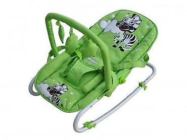 dubak za bebe jeftino: Zelena bebi ležaljka/ljuljaška sa motivom zebre. - Ergonomsko, mekano — 1