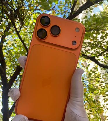 nothing iphone: IPhone 17 Pro Max, Б/у, 512 ГБ, Оранжевый, Защитное стекло, Чехол, Кабель, 93 % — 1
