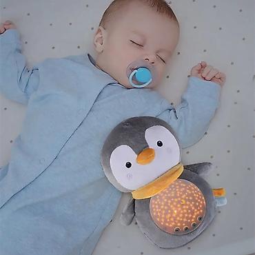 decij: Bela buka, Noćna lampa i projektor Snuggly Penguin MONI toys – — 3