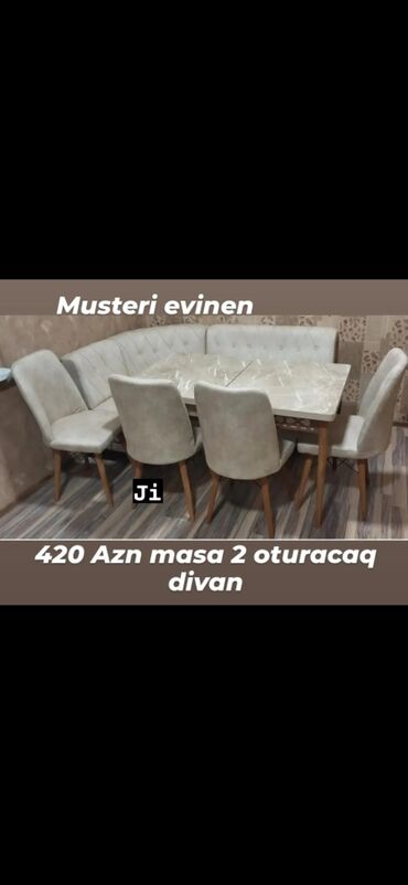 kuxna üçün künc divan: Mətbəx üçün, Yeni, Açılan, 2 stul