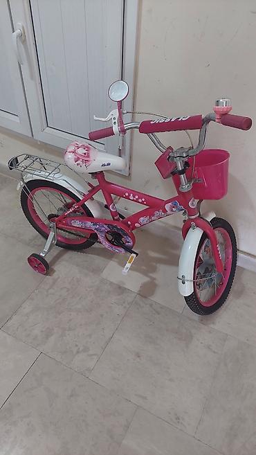 velosiped 28 type 1: Uşaq velosipedi – Pink Star temalı, 2 əlavə təhlükəsizlik təkərli — 3