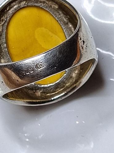 печатки: Кольцо, Печатка, Проба 925, Унисекс, Янтарь, Новый — 5