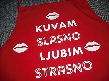 Kuhinjski tekstil: Kecelje stampa po zelji. Materijal pogodan za štampu,lagan i prijatan — 24