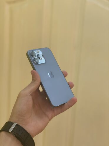 Apple iPhone: IPhone 13 Pro, 128 GB, Sierra Blue, Zəmanət, Simsiz şarj, Face ID