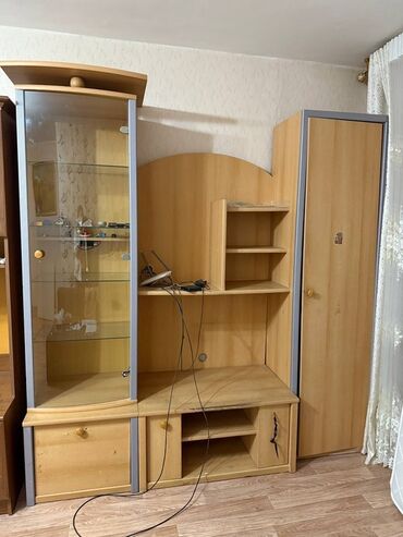 мебель горка для зала: Гарнитур для зала, Тумба под ТВ, ДСП, цвет - Серый