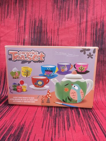 детский набор доктора: Набор для росписи керамического чайного сервиза “Ceramics TeaSet”. В