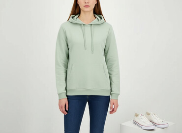 smog regular fit t shirty: Sinsay, Кофта з каптуром жіноча, розмір M