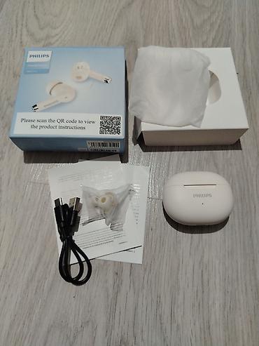 bluetooth mikrofon karaoke: Yeni Simsiz (Bluetooth) Qulaqcıqlar, Philips, rəng - Ağ — 1