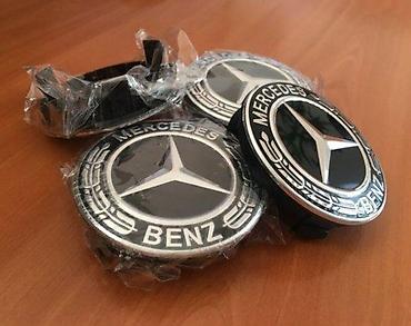 aluminijumske felne 16 5x112: ČEPOVI ZA FELNE MERCEDES 75 MM - CRNI NOVI ZNAK - ORIGINALNI | — 3
