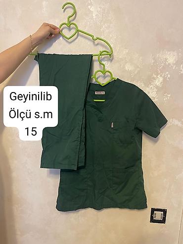 polis qis geyim formasi: Tibbi forma dəsti – Med-ALUC markası - Rəng: tünd yaşıl - Komlekt: üst — 1