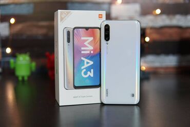 xiaomi mi max 2 qiymeti: Xiaomi Mi A3, 128 GB, rəng - Ağ, 
 Sensor, Barmaq izi, İki sim kartlı