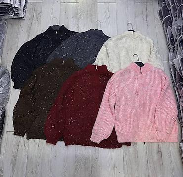 zara одежда мужская: Женский теплый свитер с молнией и люрексом - Свободный силуэт — 3