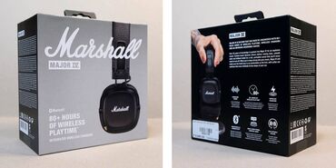 marshall 4: Yeni Simsiz (Bluetooth) Qulaqcıqlar, Marshall, rəng - Qara