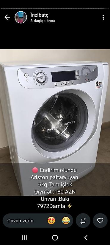 Ariston paltaryuyan maşın – AQUALTIS seriyası - Yükləmə: 6 kq - Ön lalafo.az -da Ariston paltaryuyan maşın – AQUALTIS seriyası - Yükləmə: 6 kq - Ön