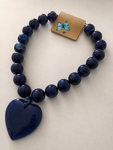 💙 Elegantna ogrlica sa srcem 💙 Prelepa ogrlica u tamnoplavoj boji, sa na lalafo.rs 💙 Elegantna ogrlica sa srcem 💙 Prelepa ogrlica u tamnoplavoj boji, sa