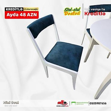 divan 60: Mətbəx üçün, Yeni, Açılmayan, Yumru masa, 4 stul — 5