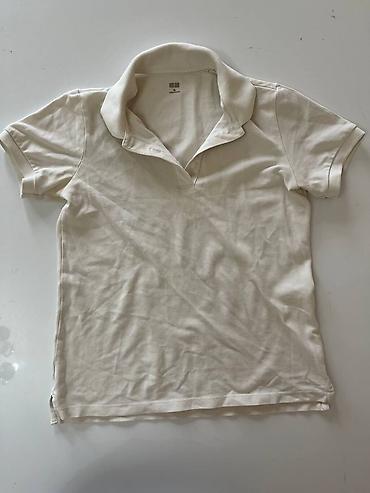 pull and: Мужская футболка, S, Uniqlo, Б/у, цвет - Бежевый, Платная доставка — 1